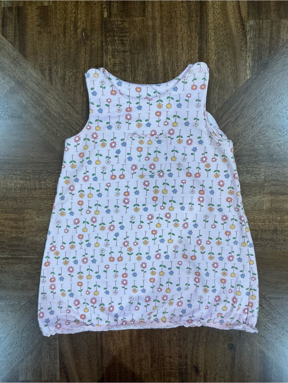Vintage Baby Gap Size 6-12 Months Floral Tank Jumper Dress